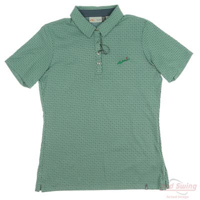 New W/ Logo Womens KJUS Polo Large L Green MSRP $137