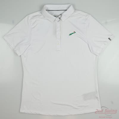 New W/ Logo Womens KJUS Polo X-Large XL White MSRP $110