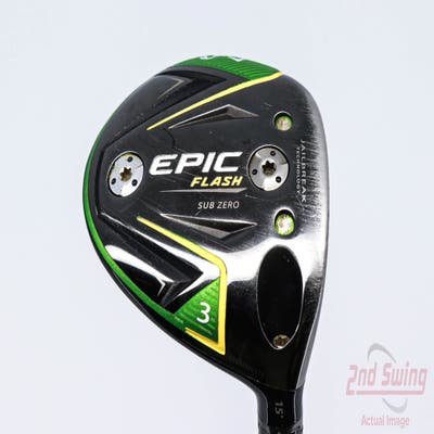 Callaway EPIC Flash Sub Zero Fairway Wood 3 Wood 3W 15° PX HZRDUS Smoke Black 80 Graphite X-Stiff Right Handed 43.0in