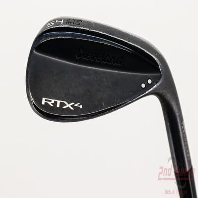 Cleveland RTX 4 Black Satin Wedge Sand SW 54° 10 Deg Bounce Dynamic Gold Tour Issue S400 Steel Stiff Right Handed 35.5in