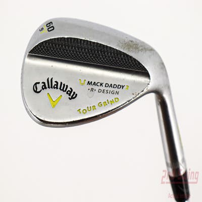 Callaway Mack Daddy 2 Tour Grind Chrome Wedge Lob LW 60° 9 Deg Bounce T Grind True Temper Dynamic Gold Steel Wedge Flex Right Handed 35.0in