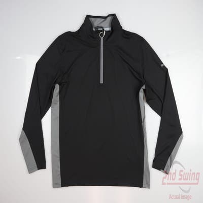 New Womens Puma Gamer 1/4 Zip Pullover Medium M Black MSRP $80