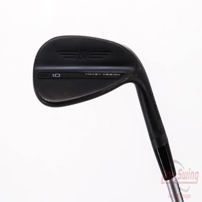 Mint Titleist Vokey SM10 Jet Black Wedge Pitching Wedge PW 46° 10 Deg Bounce F Grind FST KBS Tour C-Taper Lite Steel Stiff Right Handed -1 Degrees Flat 35.25in