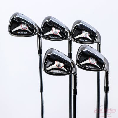 TaylorMade 2009 Burner Iron Set 7-PW AW TM TP Fujikura Motore 55 Steel Senior Right Handed 37.0in