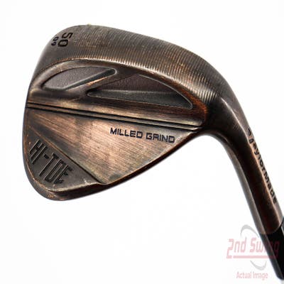 TaylorMade Milled Grind HI-TOE 3 Copper Wedge Gap GW 50° 9 Deg Bounce FST KBS Hi-Rev 2.0 115 Steel Wedge Flex Right Handed 35.5in