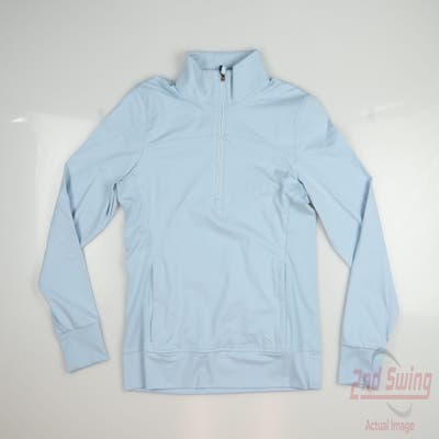 New Womens Puma Cloudspun Isla 1/4 Zip Pullover Small S Blue MSRP $70