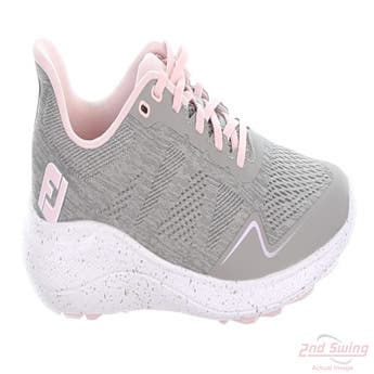 New Womens Golf Shoe Footjoy 2024 FJ Flex Medium 8.5 Glacial Grey/Pink Cameo MSRP $115 95716