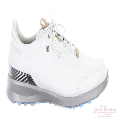 New Womens Golf Shoe Footjoy Stratos Medium 10 White/Blue MSRP $200 90111