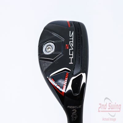 Mint TaylorMade Stealth 2 Plus Rescue Hybrid 2 Hybrid 17° Mitsubishi Kai'li Red 85 Graphite Stiff Right Handed 41.0in