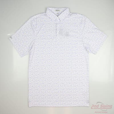 New W/ Logo Mens Straight Down Polo Large L Multi MSRP $96