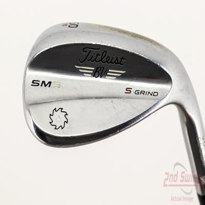 Titleist Vokey SM6 Tour Chrome Wedge Lob LW 60° 10 Deg Bounce S Grind SM6 BV Steel Wedge Flex Right Handed 35.5in