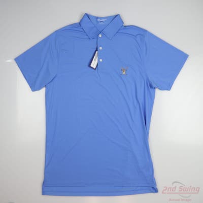 New W/ Logo Mens B. Draddy Polo Medium M Blue MSRP $80