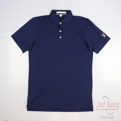 New W/ Logo Mens Holderness and Bourne Polo Medium M Navy Blue MSRP $90