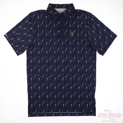 New W/ Logo Mens Straight Down Polo Medium M Multi MSRP $90