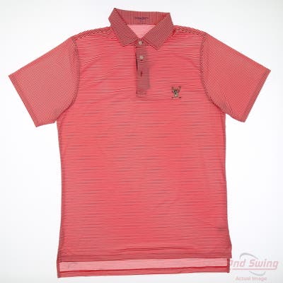 New W/ Logo Mens B. Draddy Polo Medium M Red MSRP $90