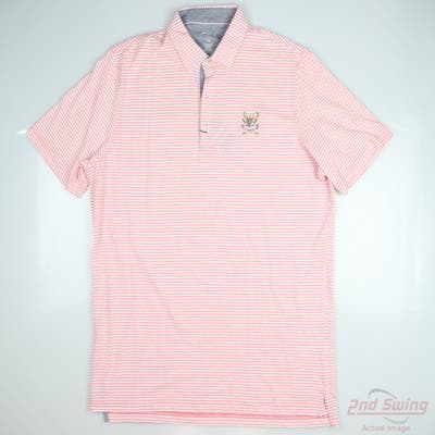 New W/ Logo Mens Johnnie-O Polo X-Large XL Pink MSRP $98