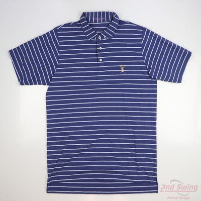 New W/ Logo Mens B. Draddy Polo X-Large XL Navy Blue MSRP $90