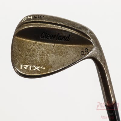 Cleveland RTX 4 Tour Raw Wedge Sand SW 54° 10 Deg Bounce Mid Dynamic Gold Tour Issue S400 Steel Stiff Right Handed 35.75in