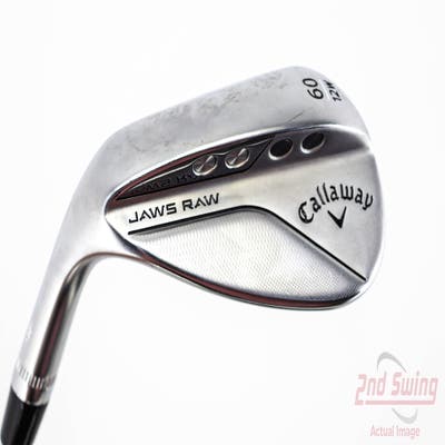 Callaway Jaws Raw Chrome Wedge Lob LW 60° 12 Deg Bounce W Grind Dynamic Gold Spinner TI 115 Steel Wedge Flex Left Handed 35.0in