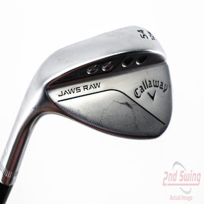 Callaway Jaws Raw Chrome Wedge Sand SW 54° 12 Deg Bounce W Grind Dynamic Gold Spinner TI 115 Steel Wedge Flex Left Handed 35.25in