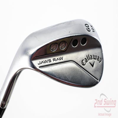 Callaway Jaws Raw Chrome Wedge Lob LW 60° 12 Deg Bounce X Grind Dynamic Gold Spinner TI 115 Steel Wedge Flex Left Handed 35.0in