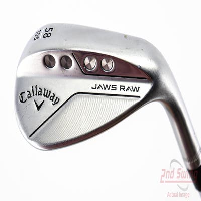 Callaway Jaws Raw Chrome Wedge Lob LW 58° 10 Deg Bounce S Grind Dynamic Gold Spinner TI 115 Steel Wedge Flex Right Handed 35.0in