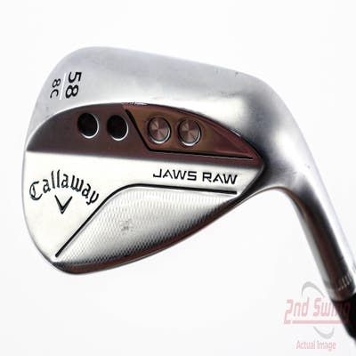 Callaway Jaws Raw Chrome Wedge Lob LW 58° 8 Deg Bounce C Grind Dynamic Gold Spinner TI 115 Steel Wedge Flex Right Handed 35.0in