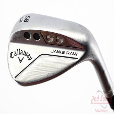 Callaway Jaws Raw Chrome Wedge Lob LW 58° 10 Deg Bounce S Grind Dynamic Gold Spinner TI 115 Steel Wedge Flex Right Handed 35.0in