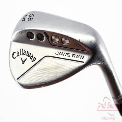 Callaway Jaws Raw Chrome Wedge Lob LW 58° 10 Deg Bounce S Grind Dynamic Gold Spinner TI 115 Steel Wedge Flex Right Handed 35.0in