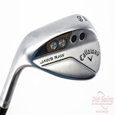 Callaway Jaws Raw Chrome Wedge Lob LW 60° 10 Deg Bounce S Grind Dynamic Gold Spinner TI 115 Steel Wedge Flex Left Handed 35.0in