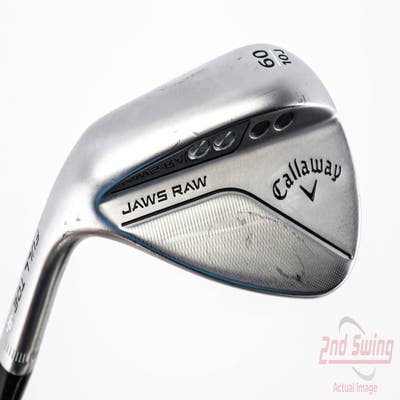 Callaway Jaws Raw Full Toe Chrome Wedge Lob LW 60° 10 Deg Bounce J Grind Dynamic Gold Spinner TI 115 Steel Wedge Flex Left Handed 35.0in