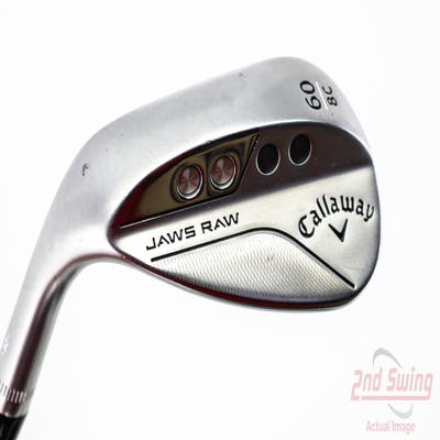 Callaway Jaws Raw Chrome Wedge Lob LW 60° 8 Deg Bounce C Grind Dynamic Gold Spinner TI 115 Steel Wedge Flex Left Handed 35.0in