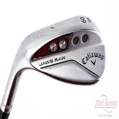 Callaway Jaws Raw Chrome Wedge Lob LW 60° 10 Deg Bounce S Grind Dynamic Gold Spinner TI 115 Steel Wedge Flex Left Handed 35.0in