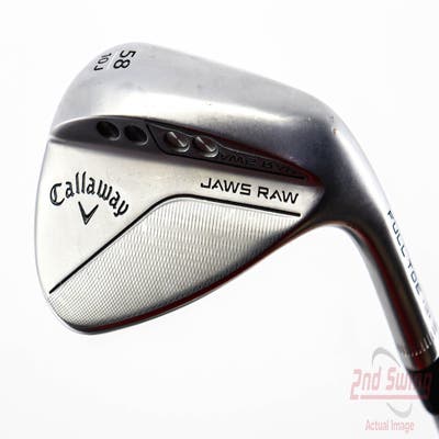 Callaway Jaws Raw Full Toe Chrome Wedge Lob LW 58° 10 Deg Bounce J Grind Dynamic Gold Spinner TI 115 Steel Wedge Flex Right Handed 35.0in