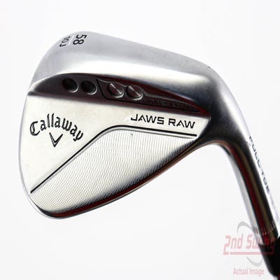 Callaway Jaws Raw Full Toe Chrome Wedge Lob LW 58° 10 Deg Bounce J Grind Dynamic Gold Spinner TI 115 Steel Wedge Flex Right Handed 35.0in