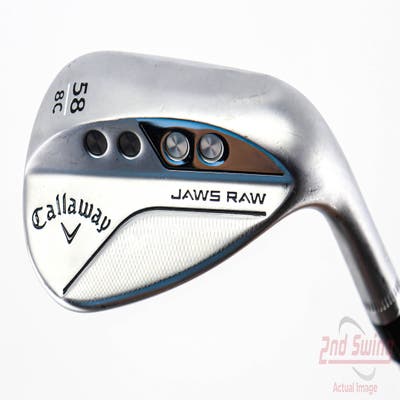 Callaway Jaws Raw Chrome Wedge Lob LW 58° 8 Deg Bounce C Grind Dynamic Gold Spinner TI 115 Steel Wedge Flex Right Handed 35.0in