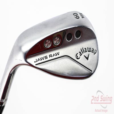 Callaway Jaws Raw Chrome Wedge Lob LW 60° 10 Deg Bounce S Grind Dynamic Gold Spinner TI 115 Steel Wedge Flex Left Handed 35.0in