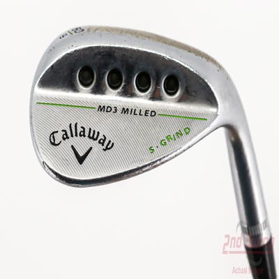 Callaway MD3 Milled Chrome S-Grind Wedge Lob LW 60° 9 Deg Bounce S Grind Stock Steel Shaft Steel Wedge Flex Right Handed 34.75in