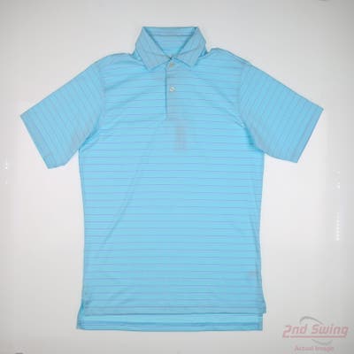 New W/ Logo Mens Fairway & Greene Polo Small S Blue MSRP $80