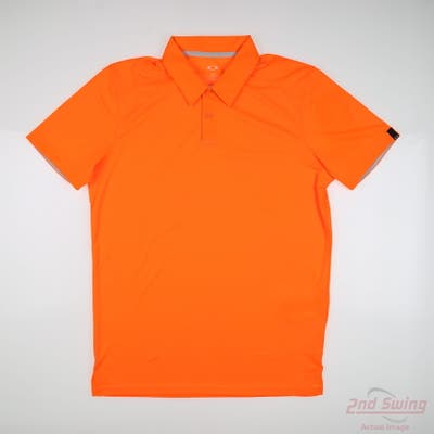 New Mens Oakley Polo Small S Orange MSRP $70