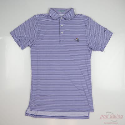 New W/ Logo Mens B. Draddy Polo Small S Blue MSRP $70