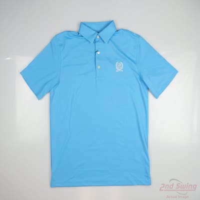 New W/ Logo Mens Greg Norman Polo Small S Blue MSRP $70