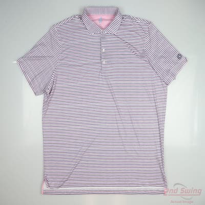 New W/ Logo Mens Johnnie-O Polo XX-Large XXL Pink MSRP $110