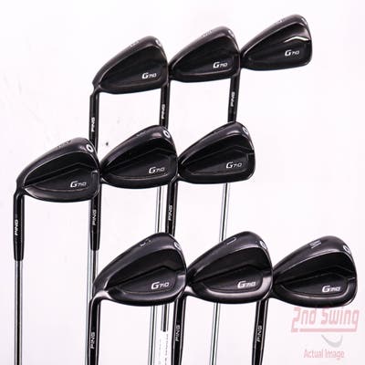 Ping G710 Iron Set 4-PW AW SW AWT 2.0 Steel Regular Left Handed Black Dot 38.25in