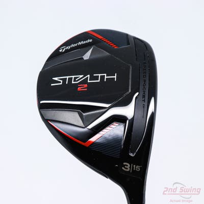 Mint TaylorMade Stealth 2 Fairway Wood 3 Wood 3W 15° Fujikura Ventus Red TR 6 Graphite Stiff Right Handed 43.25in