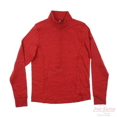 New Womens Johnnie-O 1/4 Zip Pullover Small S Red MSRP $98