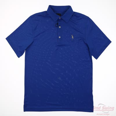 New W/ Logo Mens Greg Norman Polo Small S Blue MSRP $50