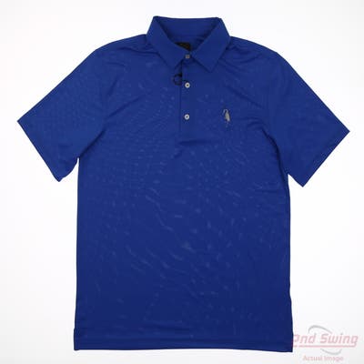 New W/ Logo Mens Greg Norman Polo Small S Blue MSRP $50