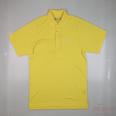 New W/ Logo Mens DONALD ROSS Polo Small S Yellow MSRP $85