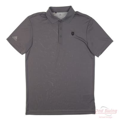 New W/ Logo Mens Adidas Polo Small S Gray MSRP $80